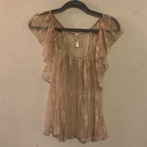 Pastel Pink Lacey Top